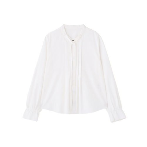 【ヒューマンウーマン/HUMAN WOMAN】のリヨセルブロードタイブラウス 人気、トレンドファッション・服の通販 founy(ファニー) 　ファッション　Fashion　レディースファッション　Fashion for Women　トップス・カットソー　Cut & Sew Tops　シャツ・ブラウス・オフィスカジュアル　Elegant Blouses & Button-Ups　おすすめ　Recommended / Our Picks　なめらか　Smooth, Silky Texture　ジャケット　Jacket, Outerwear　スタンダード　Standard, Basic　フロント　Front, Front Design　リボン　Ribbon, Bow　エレガント 上品　Elegant　ビジネス 仕事 通勤　Business / Work / Commuting　other-2|ID: prp329100004832765 ipo3291000000035191645