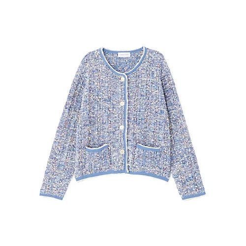 【ヒューマンウーマン/HUMAN WOMAN】のツィードニットJK 人気、トレンドファッション・服の通販 founy(ファニー) 　ファッション　Fashion　レディースファッション　Fashion for Women　トップス・カットソー　Cut & Sew Tops　ニット　Knit Tops & Sweaters　おすすめ　Recommended / Our Picks　ジャケット　Jacket, Outerwear　スタンダード　Standard, Basic　ツイード／ツィード　Choker, Choker Necklace　デニム　Denim, Jeans Material　パイピング　Piping, Trim Design　ビンテージ　Vintage, Retro Style　other-2|ID: prp329100004832774 ipo3291000000035191736