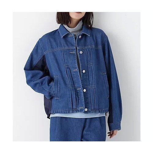 【ヒューマンウーマン/HUMAN WOMAN】のソフトデニムドッキングブルゾン インテリア・キッズ・メンズ・レディースファッション・服の通販 founy(ファニー) 　ファッション　Fashion　レディースファッション　Fashion for Women　アウター　Coat / Outerwear Collection　ブルゾンジャケット・スポーティアウター　Blouson Jackets　おすすめ　Recommended / Our Picks　キルティング　Quilted, Quilting　キルト　Quilt, Quilted Fabric　スタンダード　Standard, Basic　セットアップ　Set-Up, Coordinated Outfit　タフタ　Taffeta, Structured Fabric　デニム　Denim, Jeans Material　ドッキング　Docking, Mixed Material　ブラウジング　Blouson Silhouette, Cinched Waist　ブルゾン　Blouson, Bomber Jacket　春　Spring　ブルー|ID: prp329100004832775 ipo3291000000035191740