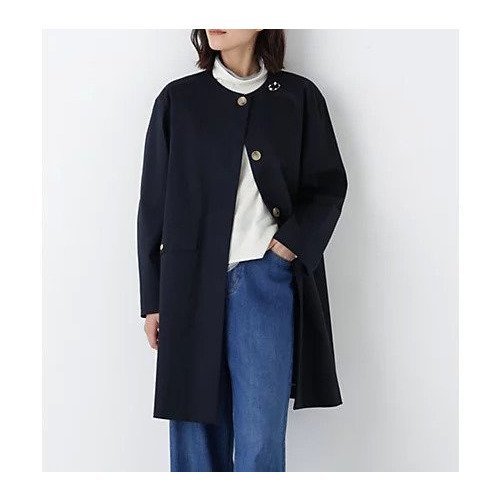 【ヒューマンウーマン/HUMAN WOMAN】のライナー付きフラップノーカラーコート インテリア・キッズ・メンズ・レディースファッション・服の通販 founy(ファニー) https://founy.com/ ファッション Fashion レディースファッション Fashion for Women アウター Coat / Outerwear Collection コート・ロングコート・ピーコート Long Coats, Peacoats & More おすすめ Recommended / Our Picks なめらか Smooth, Silky Texture スタンダード Standard, Basic タートル Turtleneck, Turtle Collar ドット Polka Dot, Dot Pattern パイピング Piping, Trim Design フラップ Flap, Flap Pocket フリル Frill, Ruffle ポケット Pocket, Pocket Detail ライナー Liner, Inner Layer |ID: prp329100004832776 ipo3291000000035191743