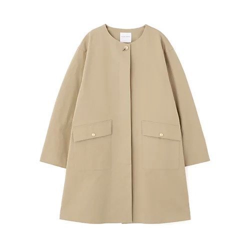 【ヒューマンウーマン/HUMAN WOMAN】のライナー付きフラップノーカラーコート 人気、トレンドファッション・服の通販 founy(ファニー) ファッション Fashion レディースファッション Fashion for Women アウター Coat / Outerwear Collection コート・ロングコート・ピーコート Long Coats, Peacoats & More おすすめ Recommended / Our Picks なめらか Smooth, Silky Texture スタンダード Standard, Basic タートル Turtleneck, Turtle Collar ドット Polka Dot, Dot Pattern パイピング Piping, Trim Design フラップ Flap, Flap Pocket フリル Frill, Ruffle ポケット Pocket, Pocket Detail ライナー Liner, Inner Layer other-2|ID: prp329100004832776 ipo3291000000035191746