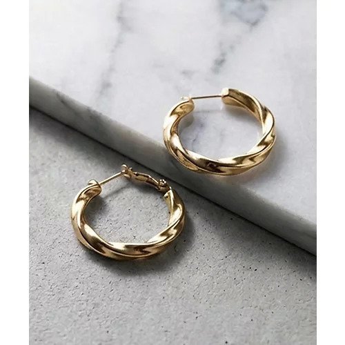 【スタイルデリ/STYLE DELI】の【DELI by】ツイストゴールドフープピアス インテリア・キッズ・メンズ・レディースファッション・服の通販 founy(ファニー) https://founy.com/ ファッション Fashion レディースファッション Fashion for Women オケージョン Occasion Wear コーティング Coating, Coated Finish シンプル Simple, Minimal ツイスト Tweed, Tweed Fabric なめらか Smooth, Silky Texture フープ Hoop, Hoop Earrings |ID: prp329100004833827 ipo3291000000035203465