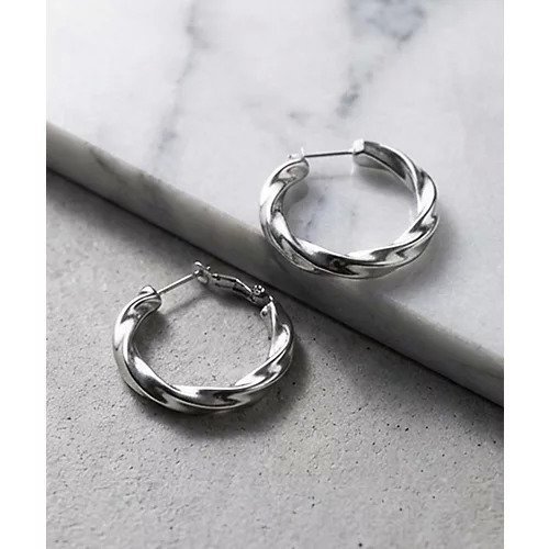 【スタイルデリ/STYLE DELI】の【DELI by】ツイストゴールドフープピアス インテリア・キッズ・メンズ・レディースファッション・服の通販 founy(ファニー) 　ファッション　Fashion　レディースファッション　Fashion for Women　オケージョン　Occasion Wear　コーティング　Coating, Coated Finish　シンプル　Simple, Minimal　ツイスト　Tweed, Tweed Fabric　なめらか　Smooth, Silky Texture　フープ　Hoop, Hoop Earrings　シルバー|ID: prp329100004833827 ipo3291000000035203467
