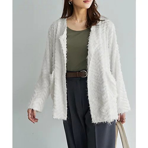 【スタイルデリ/STYLE DELI】の【訳あり】フリンジライトジャケット インテリア・キッズ・メンズ・レディースファッション・服の通販 founy(ファニー) 　ファッション　Fashion　レディースファッション　Fashion for Women　アウター　Coat / Outerwear Collection　レディースジャケット・軽アウター　Jackets　フリンジ　Fringe, Tassel　ホワイト|ID: prp329100004833828 ipo3291000000035203537