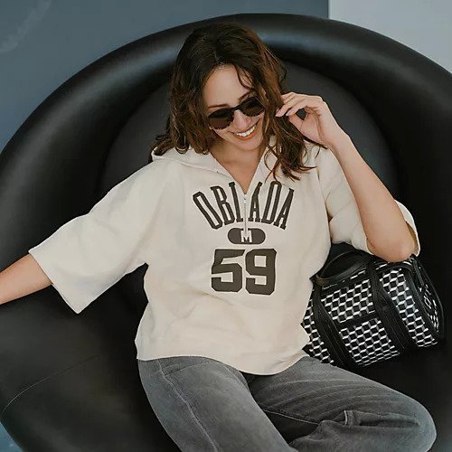 【オブラダ/Oblada】の【HPS別注】HALF ZIP HOODIE 人気、トレンドファッション・服の通販 founy(ファニー) ファッション Fashion レディースファッション Fashion for Women スウェット / スエット Sweatshirt, Sweatwear バランス Balance, Style Balance ロング Long, Long-Length ヴィンテージ Vintage Style 別注 Limited Edition, Custom Order 半袖 Short Sleeve, Half Sleeve 春 Spring 洗える Machine Washable other-2|ID: prp329100004834350 ipo3291000000036250863