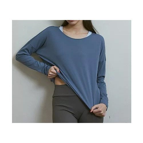 【ジュリエ/Julier】のアクティブフローロングスリーブプルオーバー インテリア・キッズ・メンズ・レディースファッション・服の通販 founy(ファニー) 　ファッション　Fashion　レディースファッション　Fashion for Women　トップス・カットソー　Cut & Sew Tops　カジュアルプルオーバー・ニットトップス　Pullovers & Knit Tops / Casual Pullovers　コレクション　Collection, Seasonal Line　吸水　Absorbent, Quick-Dry　ショルダー　Shoulder, Shoulder Strap　シンプル　Simple, Minimal　ドロップ　Drop Shoulder, Dropped Style　長袖　Long Sleeve, Full Sleeve　フロント　Front, Front Design　無地　Plain, Solid Color　ヨガ　Yoga, Yoga Wear　ランニング　Running, Running Wear, Activewear, Jogging　リラックス　Relax, Relaxed Fit　ワーク　Workwear, Utility Style　おすすめ　Recommended / Our Picks　ブルー|ID: prp329100004834353 ipo3291000000035211533