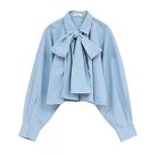 【クラネ/CLANE】のRIBBON TIED COMPACT SHIRTS SAX|ID: prp329100004834354 ipo3291000000036304110