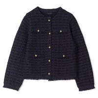 【エムセブンデイズ/M7days】のツイードジャケット風ニットカーディガン 人気、トレンドファッション・服の通販 founy(ファニー) ファッション Fashion レディースファッション Fashion for Women オケージョン Occasion Wear カーディガン Cardigan, Knitwear ジャケット Jacket, Outerwear ツイード Twill, Twill Weave デニム Denim, Jeans Material フリンジ Fringe, Tassel ポケット Pocket, Pocket Detail メタル Metal, Metal Parts 洗える Machine Washable |ID:prp329100004834357