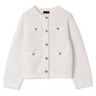 【エムセブンデイズ/M7days】のツイードジャケット風ニットカーディガン 人気、トレンドファッション・服の通販 founy(ファニー) ファッション Fashion レディースファッション Fashion for Women オケージョン Occasion Wear カーディガン Cardigan, Knitwear ジャケット Jacket, Outerwear ツイード Twill, Twill Weave デニム Denim, Jeans Material フリンジ Fringe, Tassel ポケット Pocket, Pocket Detail メタル Metal, Metal Parts 洗える Machine Washable thumbnail オフホワイト|ID: prp329100004834357 ipo3291000000035211571