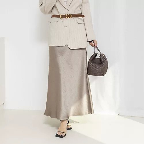 【ノーリーズ/NOLLEY'S】のウォッシャブルサテンナロースカート インテリア・キッズ・メンズ・レディースファッション・服の通販 founy(ファニー) 　ファッション　Fashion　レディースファッション　Fashion for Women　スカート　Skirts　2026年　2026　サテン　Satin, Glossy Fabric　ジャケット　Jacket, Outerwear　タンブラー　Tumbler, Travel Mug　ダブル　Double, Double-Breasted　カーキ|ID: prp329100004834361 ipo3291000000035211602