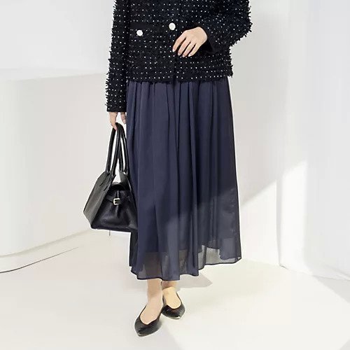 【ノーリーズ/NOLLEY'S】のウォッシャブルサテン楊柳ギャザースカート 人気、トレンドファッション・服の通販 founy(ファニー) 　ファッション　Fashion　レディースファッション　Fashion for Women　スカート　Skirts　2026年　2026　おすすめ　Recommended / Our Picks　ギャザー　Gathered, Ruffled　サテン　Satin, Glossy Fabric　セレモニー　Ceremony　ロング　Long, Long-Length　other-2|ID: prp329100004834362 ipo3291000000035211608