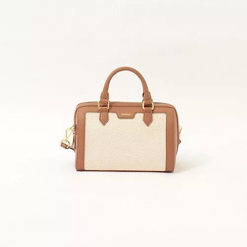 【ノーリーズ/NOLLEY'S】の【SINBONO/シンボノ】 コンビボストンバッグ インテリア・キッズ・メンズ・レディースファッション・服の通販 founy(ファニー) 　ファッション　Fashion　レディースファッション　Fashion for Women　バッグ　Bags　キャンバス　Canvas, Canvas Fabric　コンパクト　Compact, Small Size　コンビ　Combo, Combination Style　フロント　Front, Front Design　ボストンバッグ　Boston Bag, Retro Bag　エレガント 上品　Elegant　ブラウン|ID: prp329100004834384 ipo3291000000035211785