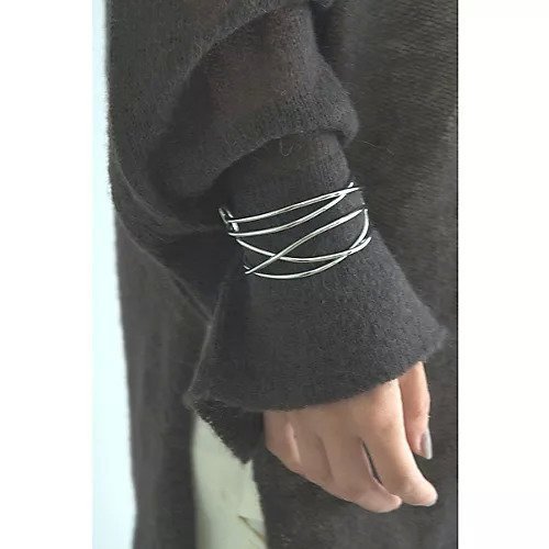 【マージュール/marjour】のCROSS LINE WIRE BANGLE インテリア・キッズ・メンズ・レディースファッション・服の通販 founy(ファニー) 　ファッション　Fashion　レディースファッション　Fashion for Women　カットソー　Cut and Sewn Top　ワイヤー　Wire, Wired Bra　SILVER|ID: prp329100004834394 ipo3291000000035211902