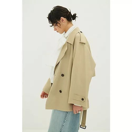 【クラネ/CLANE】のOVER SHORT TRENCH COAT 人気、トレンドファッション・服の通販 founy(ファニー) 　ファッション　Fashion　レディースファッション　Fashion for Women　アウター　Coat / Outerwear Collection　コート・ロングコート・ピーコート　Long Coats, Peacoats & More　トレンチコート / 春秋の定番アウター　Trench Coats　ショート　Short, Short Length　ストレッチ　Stretch, Stretchy Fabric　スリーブ　Sleeve, Long Sleeve / Short Sleeve　ベーシック　Basic, Essential　ループ　Loop, Loop Knit　今季　This Season, Current Season　other-2|ID: prp329100004834406 ipo3291000000035212049