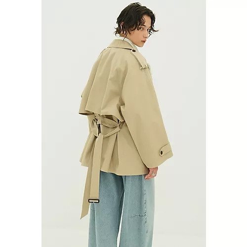 【クラネ/CLANE】のOVER SHORT TRENCH COAT 人気、トレンドファッション・服の通販 founy(ファニー) 　ファッション　Fashion　レディースファッション　Fashion for Women　アウター　Coat / Outerwear Collection　コート・ロングコート・ピーコート　Long Coats, Peacoats & More　トレンチコート / 春秋の定番アウター　Trench Coats　ショート　Short, Short Length　ストレッチ　Stretch, Stretchy Fabric　スリーブ　Sleeve, Long Sleeve / Short Sleeve　ベーシック　Basic, Essential　ループ　Loop, Loop Knit　今季　This Season, Current Season　other-3|ID: prp329100004834406 ipo3291000000035212050