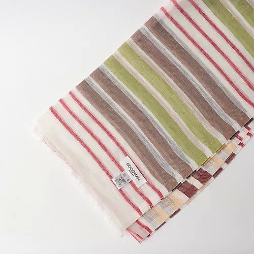 【ノーリーズ グッドマン/NOLLEY'S goodman / MEN】のマルチボーダーストール50 インテリア・キッズ・メンズ・レディースファッション・服の通販 founy(ファニー) 　ファッション　Fashion　メンズファッション　Fashion for Men　エレガント 上品　Elegant　ストール　Stole, Wrap　リネン　Linen, Linen Fabric　リラックス　Relax, Relaxed Fit　グリーン系1|ID: prp329100004834427 ipo3291000000035212190