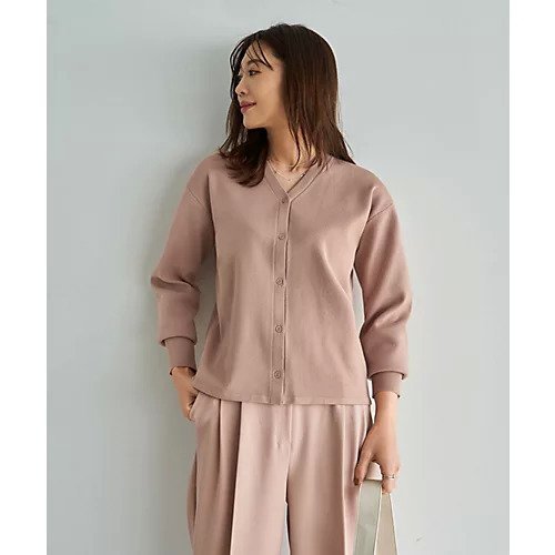 【スタイルデリ/STYLE DELI】のしっとりもっちりVネックカーディガンB インテリア・キッズ・メンズ・レディースファッション・服の通販 founy(ファニー) 　ファッション　Fashion　レディースファッション　Fashion for Women　トップス・カットソー　Cut & Sew Tops　カーディガン・羽織り　Layered Style Cardigans　Vネックトップス　V-Neck Tops / V-Cut Neckline Shirts　インナー　Innerwear　春　Spring　カーディガン　Cardigan, Knitwear　ストレート　Straight, Straight Cut　長袖　Long Sleeve, Full Sleeve　パステル　Pastel, Soft Color　フロント　Front, Front Design　ベーシック　Basic, Essential　エレガント 上品　Elegant　ピンク|ID: prp329100004834609 ipo3291000000035212892