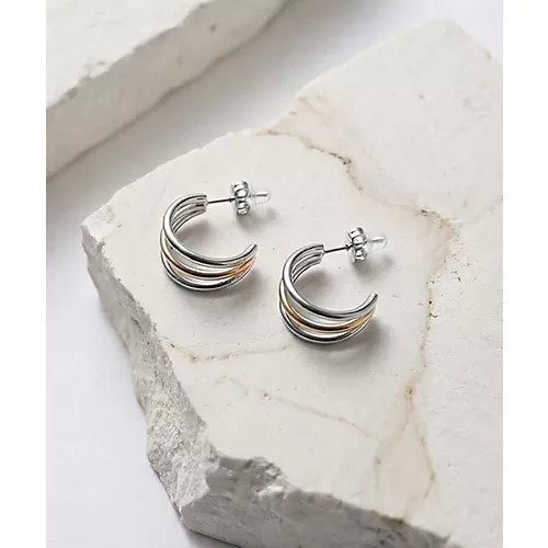 【スタイルデリ/STYLE DELI】の【DELI by】レイヤードカーブピアス インテリア・キッズ・メンズ・レディースファッション・服の通販 founy(ファニー) 　ファッション　Fashion　レディースファッション　Fashion for Women　シンプル　Simple, Minimal　フォルム　Silhouette, Form　ワイヤー　Wire, Wired Bra　シルバーミックス|ID: prp329100004834615 ipo3291000000035212920