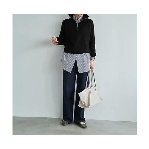 【スタイルデリ/STYLE DELI】のスタンドネックジップニットトップス 人気、トレンドファッション・服の通販 founy(ファニー) 　ファッション　Fashion　レディースファッション　Fashion for Women　トップス・カットソー　Cut & Sew Tops　ニット　Knit Tops & Sweaters　イエロー　Yellow　オーバル　Oval Design　カットソー　Cut and Sewn Top　シルバー　Silver, Metallic Silver　ジップ　Zip, Zipper　スタンド　Stand Collar, Upright Stand　スリット　Slit, Slit Detail　定番　Standard, Basic Item　なめらか　Smooth, Silky Texture　ネックレス　Necklace, Pendant Necklace　長袖　Long Sleeve, Full Sleeve　バランス　Balance, Style Balance　フォルム　Silhouette, Form　フロント　Front, Front Design　ブラウジング　Blouson Silhouette, Cinched Waist　ポケット　Pocket, Pocket Detail　メランジ　Melange, Mixed Yarn　other-3|ID: prp329100004835319 ipo3291000000036303938