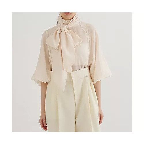 【ウィムガゼット/Whim Gazette】のシフォンボウタイブラウス 人気、トレンドファッション・服の通販 founy(ファニー) 　ファッション　Fashion　レディースファッション　Fashion for Women　トップス・カットソー　Cut & Sew Tops　シャツ・ブラウス・オフィスカジュアル　Elegant Blouses & Button-Ups　2026年　2026　とろみ　Fluid, Flowy Fabric　エレガント 上品　Elegant　シフォン　Chiffon, Lightweight Fabric　スリーブ　Sleeve, Long Sleeve / Short Sleeve　フェミニン　Feminine, Girly　ワイド　Wide, Wide Fit　other-2|ID: prp329100004837698 ipo3291000000035247958