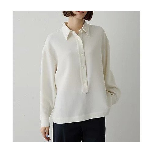 【ウィムガゼット/Whim Gazette】のダブルクロススキッパープルオーバー 人気、トレンドファッション・服の通販 founy(ファニー) 　ファッション　Fashion　レディースファッション　Fashion for Women　トップス・カットソー　Cut & Sew Tops　カジュアルプルオーバー・ニットトップス　Pullovers & Knit Tops / Casual Pullovers　2026年　2026　エアリー　Airy Texture　スキッパー　Skipper, Open Collar　ダブル　Double, Double-Breasted　バランス　Balance, Style Balance　ベーシック　Basic, Essential　リラックス　Relax, Relaxed Fit　エレガント 上品　Elegant　other-3|ID: prp329100004837701 ipo3291000000035247976