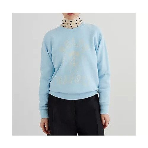 【ウィムガゼット/Whim Gazette】のマリン裏毛プルオーバー インテリア・キッズ・メンズ・レディースファッション・服の通販 founy(ファニー) 　ファッション　Fashion　レディースファッション　Fashion for Women　トップス・カットソー　Cut & Sew Tops　カジュアルプルオーバー・ニットトップス　Pullovers & Knit Tops / Casual Pullovers　2026年　2026　シンプル　Simple, Minimal　スウェット / スエット　Sweatshirt, Sweatwear　バランス　Balance, Style Balance　ブライト　Bright, Shiny　プリント　Print, Printed Pattern　リラックス　Relax, Relaxed Fit　吸水　Absorbent, Quick-Dry　ブルー|ID: prp329100004837720 ipo3291000000035248102