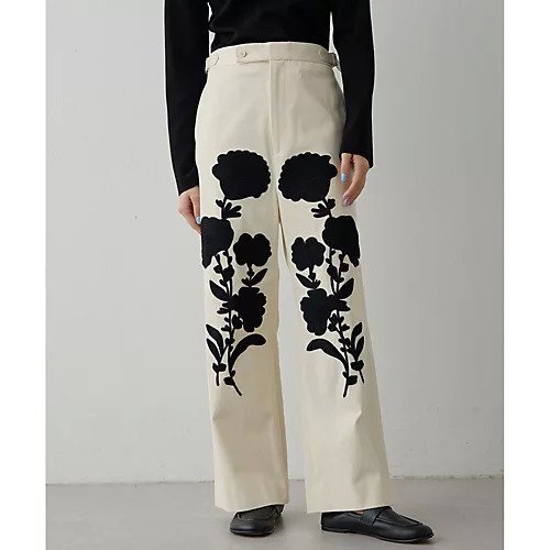 【ウィムガゼット/Whim Gazette】のコード刺繍パンツ インテリア・キッズ・メンズ・レディースファッション・服の通販 founy(ファニー) 　ファッション　Fashion　レディースファッション　Fashion for Women　パンツ　Pants & Trousers　インド　Indian Textile　シンプル　Simple, Minimal　フラット　Flat, Flat Shoes　レース　Lace, Lace Fabric　ワイド　Wide, Wide Fit　2026年　2026　ベージュ|ID: prp329100004837726 ipo3291000000035248151