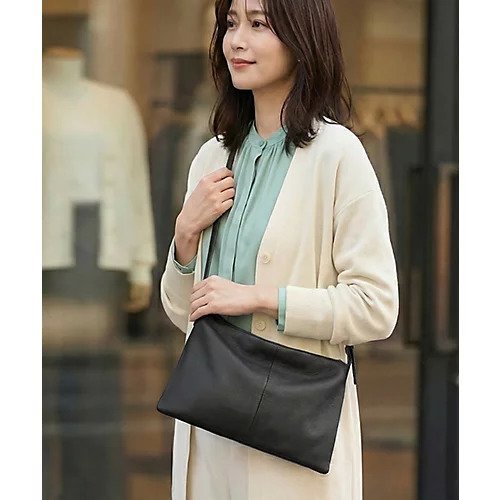 【スタイルデリ/STYLE DELI】の【DELI by】ソフトドレープ・リアルレザースリムショルダーバッグ 人気、トレンドファッション・服の通販 founy(ファニー) 　ファッション　Fashion　レディースファッション　Fashion for Women　バッグ　Bags　ショルダー　Shoulder, Shoulder Strap　スマート　Smart, Elegant　スリム　Slim, Slim Fit　財布　Wallet, Purse　フィット　Fit, Slim Fit　フォルム　Silhouette, Form　ポケット　Pocket, Pocket Detail　ポーチ　Pouch, Small Case　ビジネス 仕事 通勤　Business / Work / Commuting　other-3|ID: prp329100004837893 ipo3291000000035249276