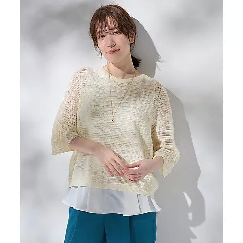 【エニー/ANY】のアイレットメッシュニット 人気、トレンドファッション・服の通販 founy(ファニー) 　ファッション　Fashion　レディースファッション　Fashion for Women　トップス・カットソー　Cut & Sew Tops　ニット　Knit Tops & Sweaters　アクリル　Acrylic Material　インナー　Innerwear　キャミ　Camisole, Cami Top　デニム　Denim, Jeans Material　トレンド　Trend, Trending Now　フェミニン　Feminine, Girly　メッシュ　Mesh, Net Fabric　リラックス　Relax, Relaxed Fit　ワイド　Wide, Wide Fit　夏　Summer　other-3|ID: prp329100004838927 ipo3291000000035414525