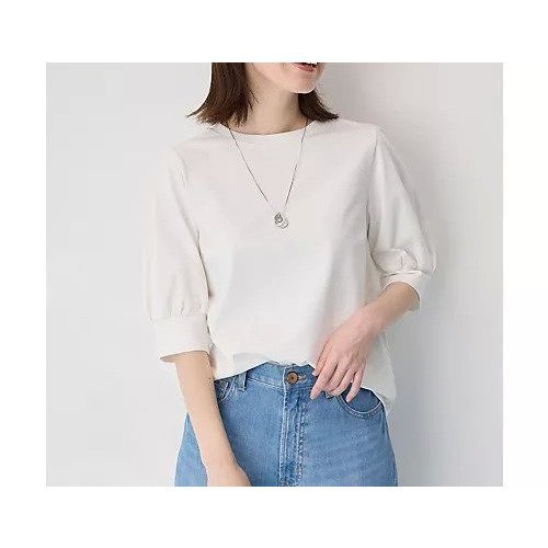 【エニー/ANY】のパフスリーブカットソー インテリア・キッズ・メンズ・レディースファッション・服の通販 founy(ファニー) 　ファッション　Fashion　レディースファッション　Fashion for Women　トップス・カットソー　Cut & Sew Tops　カットソー・ベーシックTシャツ　Cut-and-Sewn Tops / Stretch Tees & Basics　おすすめ　Recommended / Our Picks　インナー　Innerwear　カットソー　Cut and Sewn Top　クラシカル　Classical, Vintage-Inspired　サロペット　Overalls, Salopette　ストレッチ　Stretch, Stretchy Fabric　デニム　Denim, Jeans Material　フェミニン　Feminine, Girly　フォルム　Silhouette, Form　オフ|ID: prp329100004838931 ipo3291000000035261101