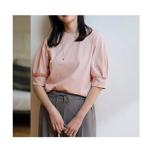 【エニー/ANY】のパフスリーブカットソー インテリア・キッズ・メンズ・レディースファッション・服の通販 founy(ファニー) 　ファッション　Fashion　レディースファッション　Fashion for Women　トップス・カットソー　Cut & Sew Tops　カットソー・ベーシックTシャツ　Cut-and-Sewn Tops / Stretch Tees & Basics　おすすめ　Recommended / Our Picks　インナー　Innerwear　カットソー　Cut and Sewn Top　クラシカル　Classical, Vintage-Inspired　サロペット　Overalls, Salopette　ストレッチ　Stretch, Stretchy Fabric　デニム　Denim, Jeans Material　フェミニン　Feminine, Girly　フォルム　Silhouette, Form　ピンク|ID: prp329100004838931 ipo3291000000035261105