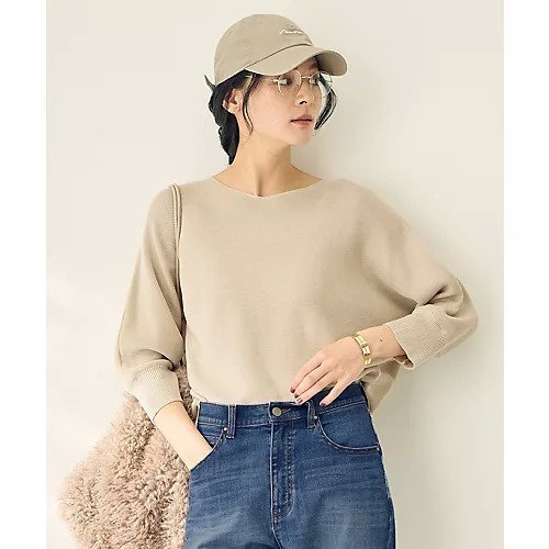 【エニー/ANY】のラメガーターニット インテリア・キッズ・メンズ・レディースファッション・服の通販 founy(ファニー) 　ファッション　Fashion　レディースファッション　Fashion for Women　トップス・カットソー　Cut & Sew Tops　ニット　Knit Tops & Sweaters　シンプル　Simple, Minimal　デニム　Denim, Jeans Material　ボトム　Bottoms, Lower Wear　ワイド　Wide, Wide Fit　エレガント 上品　Elegant　ベージュ|ID: prp329100004838939 ipo3291000000036271779