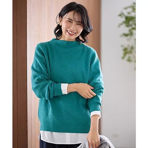 【エニー/ANY】の【8色展開】アゼボトルニットプルオーバー インテリア・キッズ・メンズ・レディースファッション・服の通販 founy(ファニー) 　ファッション　Fashion　レディースファッション　Fashion for Women　トップス・カットソー　Cut & Sew Tops　ニット　Knit Tops & Sweaters　カジュアルプルオーバー・ニットトップス　Pullovers & Knit Tops / Casual Pullovers　おすすめ　Recommended / Our Picks　インナー　Innerwear　カラフル　Colorful Design　デニム　Denim, Jeans Material　ボトルネック　Bottle Neck, Mock Neck　畦　Ribbed Knit　グリーン|ID: prp329100004838940 ipo3291000000035293406