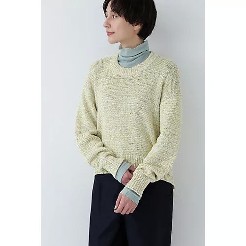 【ヒューマンウーマン/HUMAN WOMAN】のカラーミックスニット インテリア・キッズ・メンズ・レディースファッション・服の通販 founy(ファニー) 　ファッション　Fashion　レディースファッション　Fashion for Women　トップス・カットソー　Cut & Sew Tops　ニット　Knit Tops & Sweaters　おすすめ　Recommended / Our Picks　シンプル　Simple, Minimal　スタンダード　Standard, Basic　ドロップ　Drop Shoulder, Dropped Style　パターン　Pattern, Design Print　ボトム　Bottoms, Lower Wear　ミックス　Mix, Mixed Style　春　Spring　イエローMIX|ID: prp329100004838949 ipo3291000000035317920