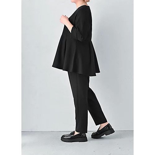 【スタイルデリ/STYLE DELI】の【BLK001】美カバーぺプラムトップス 人気、トレンドファッション・服の通販 founy(ファニー) 　ファッション　Fashion　レディースファッション　Fashion for Women　トップス・カットソー　Cut & Sew Tops　オケージョン　Occasion Wear　カフス　Cuff Design　スリット　Slit, Slit Detail　セットアップ　Set-Up, Coordinated Outfit　定番　Standard, Basic Item　フィット　Fit, Slim Fit　ペプラム　Peplum, Flared Hem　おすすめ　Recommended / Our Picks　エレガント 上品　Elegant　セレモニー　Ceremony　other-3|ID: prp329100004838950 ipo3291000000035261248