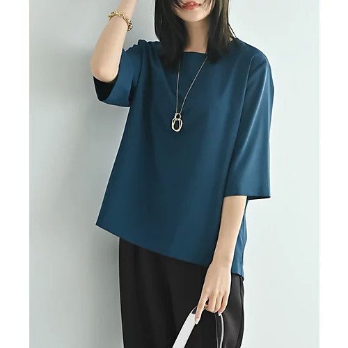 【スタイルデリ/STYLE DELI】の【Kana Oyama BLK001】セットアップトップス インテリア・キッズ・メンズ・レディースファッション・服の通販 founy(ファニー) 　ファッション　Fashion　レディースファッション　Fashion for Women　トップス・カットソー　Cut & Sew Tops　セットアップ　Matching Sets　レディーストップス・ブラウス　Tops & Blouses / Assorted Women's Tops　コラボ　Collaboration, Collab　シンプル　Simple, Minimal　スタイリッシュ　Stylish, Fashionable　スリット　Slit, Slit Detail　スリーブ　Sleeve, Long Sleeve / Short Sleeve　スーツ　Suit, Formalwear　セットアップ　Set-Up, Coordinated Outfit　定番　Standard, Basic Item　なめらか　Smooth, Silky Texture　ボトム　Bottoms, Lower Wear　メンズ　Men's, Menswear　ラウンド　Round, Round Neck　ワイド　Wide, Wide Fit　冬　Winter / This Winter　おすすめ　Recommended / Our Picks　夏　Summer　旅行　Travel　エレガント 上品　Elegant　セレモニー　Ceremony　ブルーグリーン|ID: prp329100004838959 ipo3291000000035261287