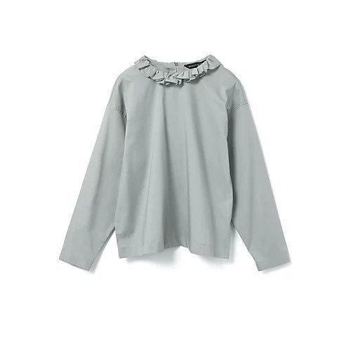 【ミズイロ インド/mizuiro ind】のフリルカラープルオーバーシャツ インテリア・キッズ・メンズ・レディースファッション・服の通販 founy(ファニー) ファッション Fashion レディースファッション Fashion for Women トップス・カットソー Cut & Sew Tops シャツ・ブラウス・オフィスカジュアル Elegant Blouses & Button-Ups カジュアルプルオーバー・ニットトップス Pullovers & Knit Tops / Casual Pullovers コンパクト Compact, Small Size シンプル Simple, Minimal フリル Frill, Ruffle 今季 This Season, Current Season ライトグレー|ID: prp329100004838965 ipo3291000000035261318