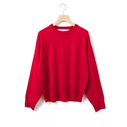 【ミディウミ/MidiUmi】のクルーネックニットプルオーバー インテリア・キッズ・メンズ・レディースファッション・服の通販 founy(ファニー) 　ファッション　Fashion　レディースファッション　Fashion for Women　トップス・カットソー　Cut & Sew Tops　ニット　Knit Tops & Sweaters　カジュアルプルオーバー・ニットトップス　Pullovers & Knit Tops / Casual Pullovers　コンパクト　Compact, Small Size　シンプル　Simple, Minimal　ベーシック　Basic, Essential　レッド|ID: prp329100004838975 ipo3291000000035306587