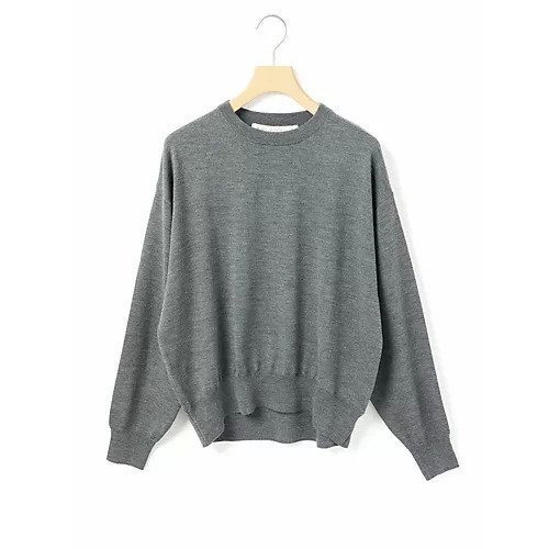 【ミディウミ/MidiUmi】のクルーネックニットプルオーバー インテリア・キッズ・メンズ・レディースファッション・服の通販 founy(ファニー) 　ファッション　Fashion　レディースファッション　Fashion for Women　トップス・カットソー　Cut & Sew Tops　ニット　Knit Tops & Sweaters　カジュアルプルオーバー・ニットトップス　Pullovers & Knit Tops / Casual Pullovers　コンパクト　Compact, Small Size　シンプル　Simple, Minimal　ベーシック　Basic, Essential　チャコールグレー|ID: prp329100004838975 ipo3291000000035306589