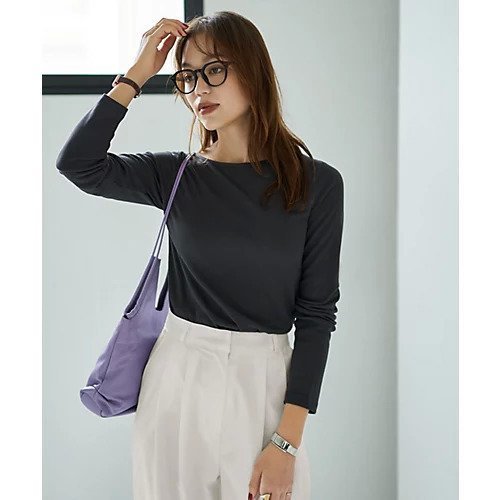 【スタイルデリ/STYLE DELI】の下に着るリブテレコ長袖カットソートップス 人気、トレンドファッション・服の通販 founy(ファニー) 　ファッション　Fashion　レディースファッション　Fashion for Women　トップス・カットソー　Cut & Sew Tops　カットソー・ベーシックTシャツ　Cut-and-Sewn Tops / Stretch Tees & Basics　イエロー　Yellow　カットソー　Cut and Sewn Top　サロペット　Overalls, Salopette　ジャケット　Jacket, Outerwear　ストレート　Straight, Straight Cut　スリット　Slit, Slit Detail　とろみ　Fluid, Flowy Fabric　デコルテ　Décolleté, Neckline　定番　Standard, Basic Item　長袖　Long Sleeve, Full Sleeve　フィット　Fit, Slim Fit　夏　Summer　 other-1|ID: prp329100004838976 ipo3291000000035261381