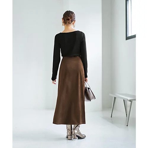 【スタイルデリ/STYLE DELI】の下に着るリブテレコ長袖カットソートップス 人気、トレンドファッション・服の通販 founy(ファニー) 　ファッション　Fashion　レディースファッション　Fashion for Women　トップス・カットソー　Cut & Sew Tops　カットソー・ベーシックTシャツ　Cut-and-Sewn Tops / Stretch Tees & Basics　イエロー　Yellow　カットソー　Cut and Sewn Top　サロペット　Overalls, Salopette　ジャケット　Jacket, Outerwear　ストレート　Straight, Straight Cut　スリット　Slit, Slit Detail　とろみ　Fluid, Flowy Fabric　デコルテ　Décolleté, Neckline　定番　Standard, Basic Item　長袖　Long Sleeve, Full Sleeve　フィット　Fit, Slim Fit　夏　Summer　other-3|ID: prp329100004838976 ipo3291000000035261386