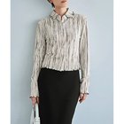 【スタイルデリ/STYLE DELI】のかすれ柄編みWボタン襟付きトップス アイボリー|ID: prp329100004838980 ipo3291000000035261405