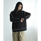 【スタイルデリ/STYLE DELI】の【BLK001】配色メローチュニックプルオーバー ブラック|ID: prp329100004838981 ipo3291000000036298684