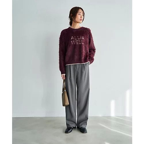 【スタイルデリ/STYLE DELI】の【LUXE】レタードしっとりシャギーニット 人気、トレンドファッション・服の通販 founy(ファニー) ファッション Fashion レディースファッション Fashion for Women トップス・カットソー Cut & Sew Tops ニット Knit Tops & Sweaters インナー Innerwear 軽量 Lightweight, Ultra Light ストレート Straight, Straight Cut スリット Slit, Slit Detail なめらか Smooth, Silky Texture 長袖 Long Sleeve, Full Sleeve バランス Balance, Style Balance フェザー Feather, Feather Detail other-2|ID: prp329100004838982 ipo3291000000036049496