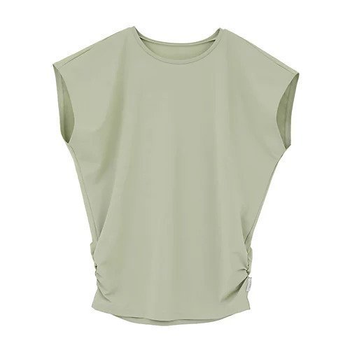 【ジュリエ/Julier】の【定番】Ecocoフレンチスリーブトップス 人気、トレンドファッション・服の通販 founy(ファニー) 　ファッション　Fashion　レディースファッション　Fashion for Women　トップス・カットソー　Cut & Sew Tops　ギャザー　Gathered, Ruffled　コレクション　Collection, Seasonal Line　吸水　Absorbent, Quick-Dry　シンプル　Simple, Minimal　定番　Standard, Basic Item　人気　Popular, Best Seller　バランス　Balance, Style Balance　フィット　Fit, Slim Fit　半袖　Short Sleeve, Half Sleeve　無地　Plain, Solid Color　ヨガ　Yoga, Yoga Wear　ランニング　Running, Running Wear, Activewear, Jogging　リラックス　Relax, Relaxed Fit　ワーク　Workwear, Utility Style　other-2|ID: prp329100004838985 ipo3291000000035261435