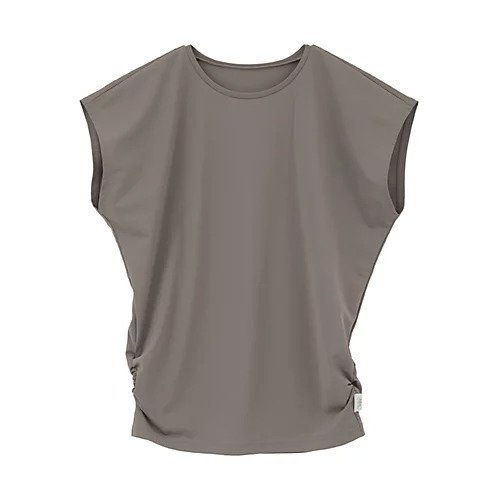 【ジュリエ/Julier】の【定番】Ecocoフレンチスリーブトップス インテリア・キッズ・メンズ・レディースファッション・服の通販 founy(ファニー) 　ファッション　Fashion　レディースファッション　Fashion for Women　トップス・カットソー　Cut & Sew Tops　ギャザー　Gathered, Ruffled　コレクション　Collection, Seasonal Line　吸水　Absorbent, Quick-Dry　シンプル　Simple, Minimal　定番　Standard, Basic Item　人気　Popular, Best Seller　バランス　Balance, Style Balance　フィット　Fit, Slim Fit　半袖　Short Sleeve, Half Sleeve　無地　Plain, Solid Color　ヨガ　Yoga, Yoga Wear　ランニング　Running, Running Wear, Activewear, Jogging　リラックス　Relax, Relaxed Fit　ワーク　Workwear, Utility Style　グレイッシュベージュ|ID: prp329100004838985 ipo3291000000036283870