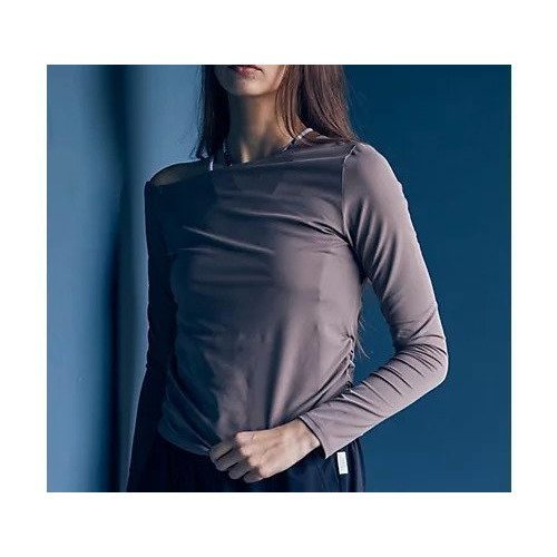 【ジュリエ/Julier】のEcocoアシンメトリーロングスリーブプルオーバー インテリア・キッズ・メンズ・レディースファッション・服の通販 founy(ファニー) 　ファッション　Fashion　レディースファッション　Fashion for Women　トップス・カットソー　Cut & Sew Tops　カジュアルプルオーバー・ニットトップス　Pullovers & Knit Tops / Casual Pullovers　アシンメトリー　Asymmetrical Style　インナー　Innerwear　ギャザー　Gathered, Ruffled　コレクション　Collection, Seasonal Line　吸水　Absorbent, Quick-Dry　人気　Popular, Best Seller　長袖　Long Sleeve, Full Sleeve　バランス　Balance, Style Balance　フィット　Fit, Slim Fit　無地　Plain, Solid Color　ヨガ　Yoga, Yoga Wear　ラップ　Wrap, Wrap Design　ランニング　Running, Running Wear, Activewear, Jogging　リラックス　Relax, Relaxed Fit　ワーク　Workwear, Utility Style　エレガント 上品　Elegant　グレイッシュベージュ|ID: prp329100004838986 ipo3291000000035261443