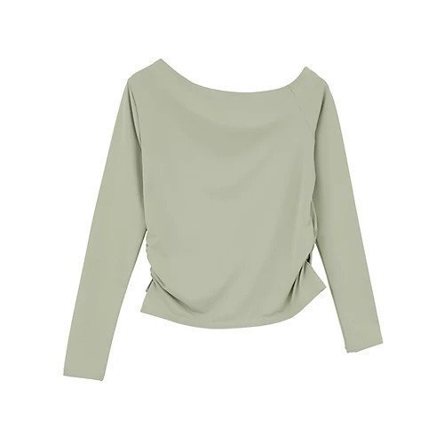 【ジュリエ/Julier】のEcocoアシンメトリーロングスリーブプルオーバー 人気、トレンドファッション・服の通販 founy(ファニー) 　ファッション　Fashion　レディースファッション　Fashion for Women　トップス・カットソー　Cut & Sew Tops　カジュアルプルオーバー・ニットトップス　Pullovers & Knit Tops / Casual Pullovers　アシンメトリー　Asymmetrical Style　インナー　Innerwear　ギャザー　Gathered, Ruffled　コレクション　Collection, Seasonal Line　吸水　Absorbent, Quick-Dry　人気　Popular, Best Seller　長袖　Long Sleeve, Full Sleeve　バランス　Balance, Style Balance　フィット　Fit, Slim Fit　無地　Plain, Solid Color　ヨガ　Yoga, Yoga Wear　ラップ　Wrap, Wrap Design　ランニング　Running, Running Wear, Activewear, Jogging　リラックス　Relax, Relaxed Fit　ワーク　Workwear, Utility Style　エレガント 上品　Elegant　other-2|ID: prp329100004838986 ipo3291000000035261444