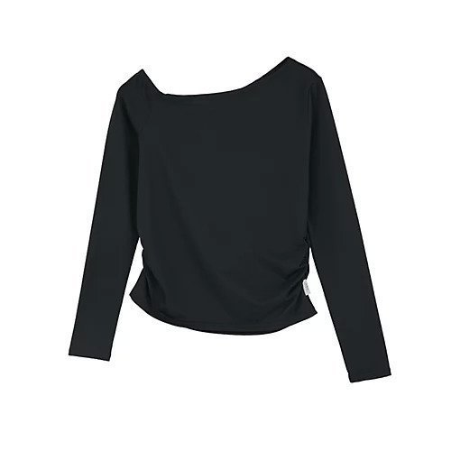 【ジュリエ/Julier】のEcocoアシンメトリーロングスリーブプルオーバー インテリア・キッズ・メンズ・レディースファッション・服の通販 founy(ファニー) 　ファッション　Fashion　レディースファッション　Fashion for Women　トップス・カットソー　Cut & Sew Tops　カジュアルプルオーバー・ニットトップス　Pullovers & Knit Tops / Casual Pullovers　アシンメトリー　Asymmetrical Style　インナー　Innerwear　ギャザー　Gathered, Ruffled　コレクション　Collection, Seasonal Line　吸水　Absorbent, Quick-Dry　人気　Popular, Best Seller　長袖　Long Sleeve, Full Sleeve　バランス　Balance, Style Balance　フィット　Fit, Slim Fit　無地　Plain, Solid Color　ヨガ　Yoga, Yoga Wear　ラップ　Wrap, Wrap Design　ランニング　Running, Running Wear, Activewear, Jogging　リラックス　Relax, Relaxed Fit　ワーク　Workwear, Utility Style　エレガント 上品　Elegant　ブラック|ID: prp329100004838986 ipo3291000000036268755