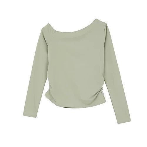 【ジュリエ/Julier】のEcocoアシンメトリーロングスリーブプルオーバー インテリア・キッズ・メンズ・レディースファッション・服の通販 founy(ファニー) 　ファッション　Fashion　レディースファッション　Fashion for Women　トップス・カットソー　Cut & Sew Tops　カジュアルプルオーバー・ニットトップス　Pullovers & Knit Tops / Casual Pullovers　アシンメトリー　Asymmetrical Style　インナー　Innerwear　ギャザー　Gathered, Ruffled　コレクション　Collection, Seasonal Line　吸水　Absorbent, Quick-Dry　人気　Popular, Best Seller　長袖　Long Sleeve, Full Sleeve　バランス　Balance, Style Balance　フィット　Fit, Slim Fit　無地　Plain, Solid Color　ヨガ　Yoga, Yoga Wear　ラップ　Wrap, Wrap Design　ランニング　Running, Running Wear, Activewear, Jogging　リラックス　Relax, Relaxed Fit　ワーク　Workwear, Utility Style　エレガント 上品　Elegant　ライトカーキ|ID: prp329100004838986 ipo3291000000036268757